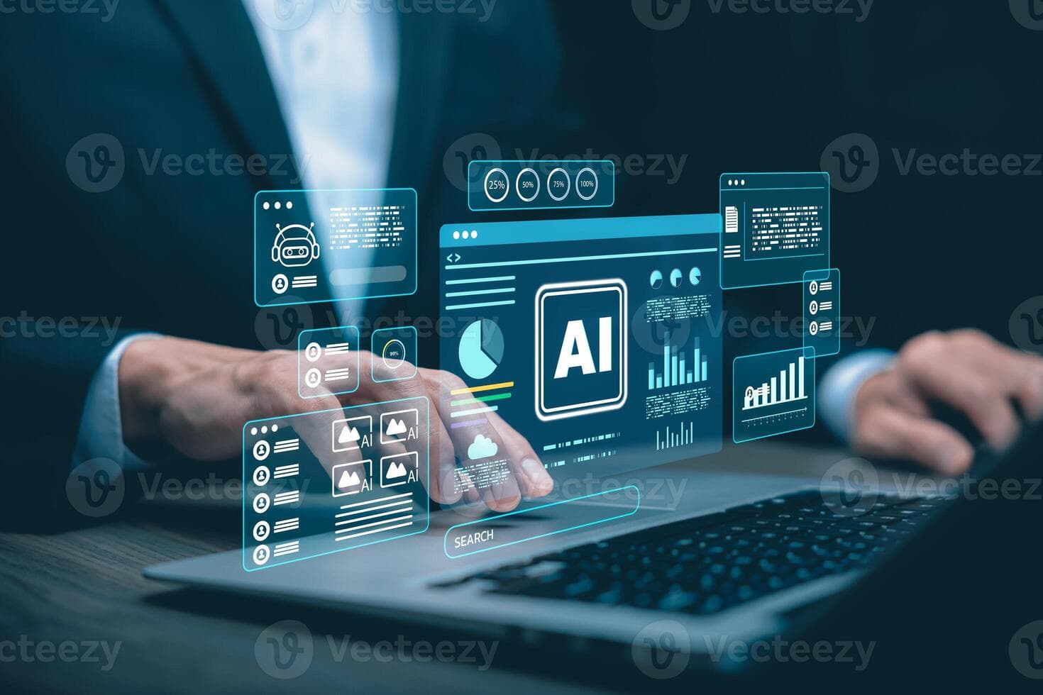 AI Business Automation Console student project visual for CISS IT Training
