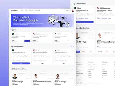 Career Next Job Portal portfolio UI mockup for Recruitment project by Cyber Impulse Software Solutions