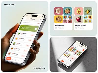 Food & Grocery Delivery App student project visual for CISS IT Training