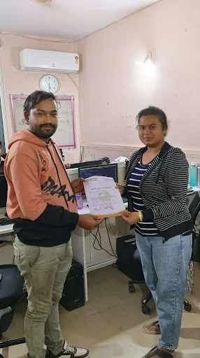 Certificate presentation at CISS IT Training
