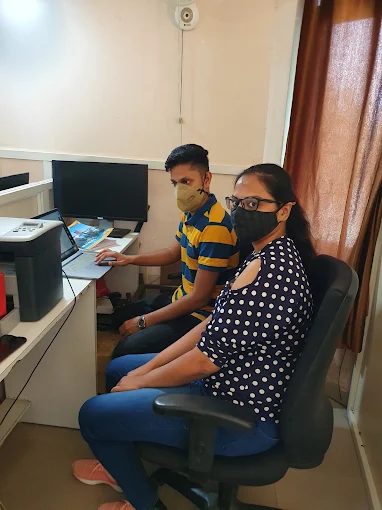 Students doing guided project practice